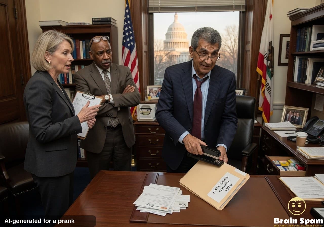 Senator Stapler Use Prompts Familiar Sighs